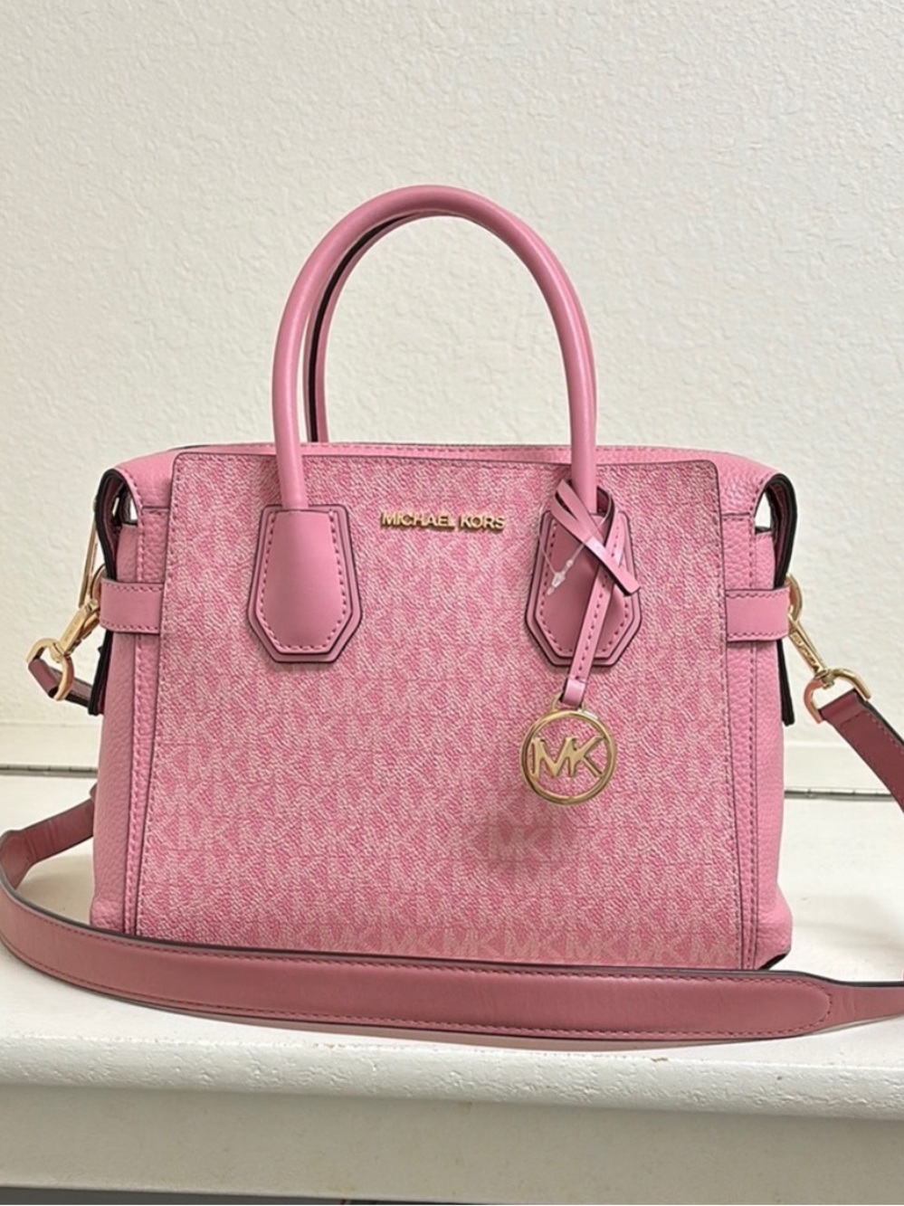 Michael Kors Pink Logo Purse Satchel